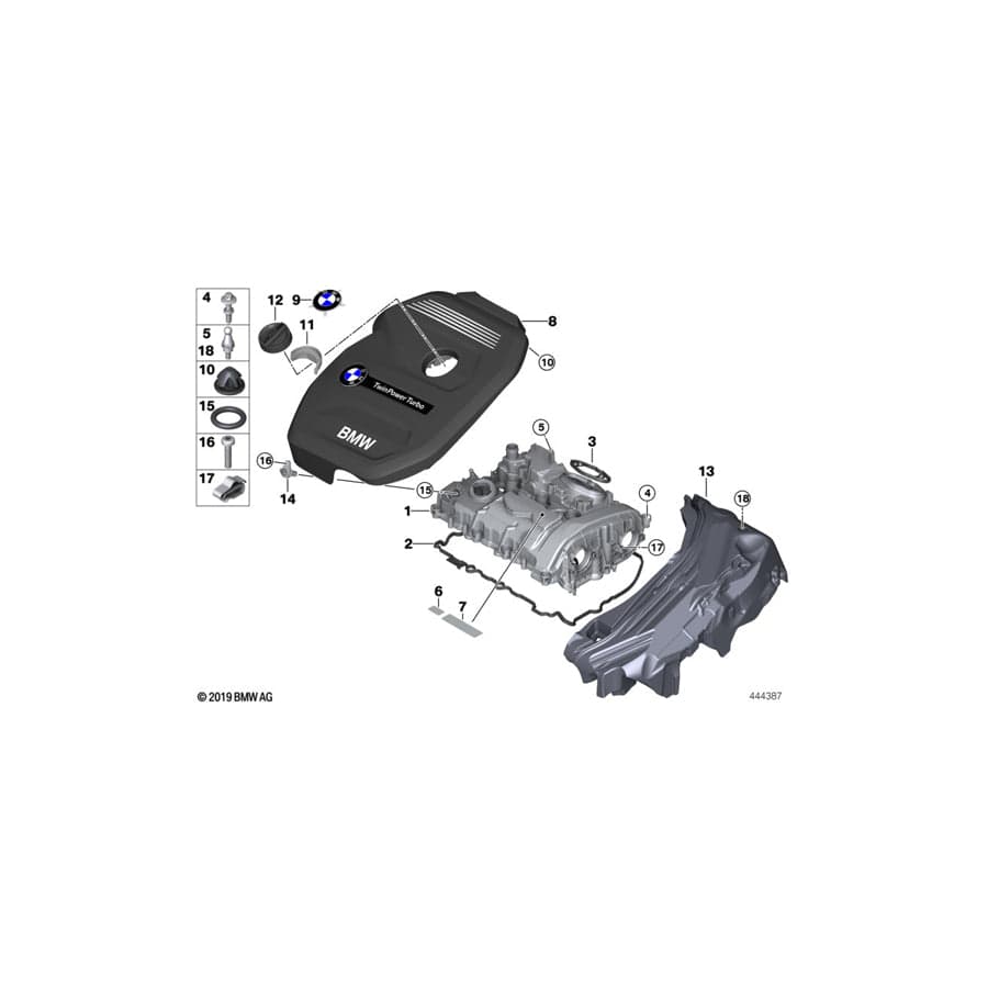 Genuine BMW 11128572812 F36 F45 Asa-Bolt M6X35 (Inc. X6 M50dX, 120d & 730Ld) | ML Performance UK Car Parts