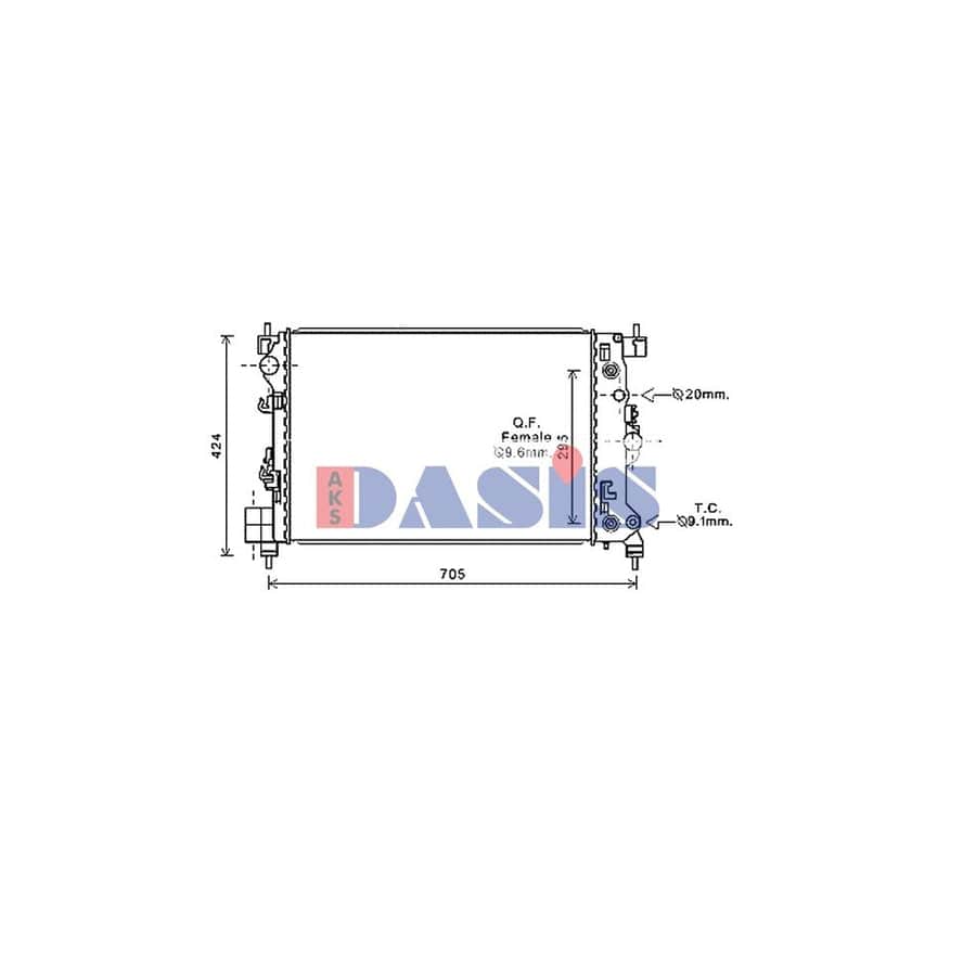AKS Dasis 150131N Engine Radiator