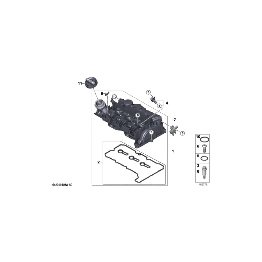 Genuine BMW 11128572811 G01 F45 F48 Asa-Bolt M6X27 (Inc. X4 M40dX, X7 30dX & 750dX) | ML Performance UK Car Parts