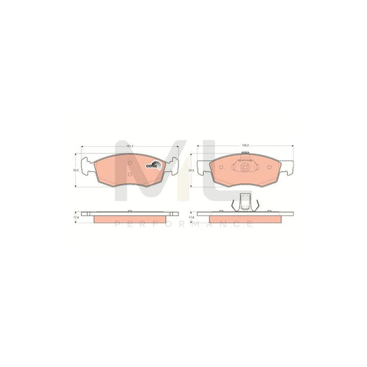 TRW Cotec Gdb1588 Brake Pad Set For Fiat Doblo Not Prepared For Wear Indicator | ML Performance Car Parts