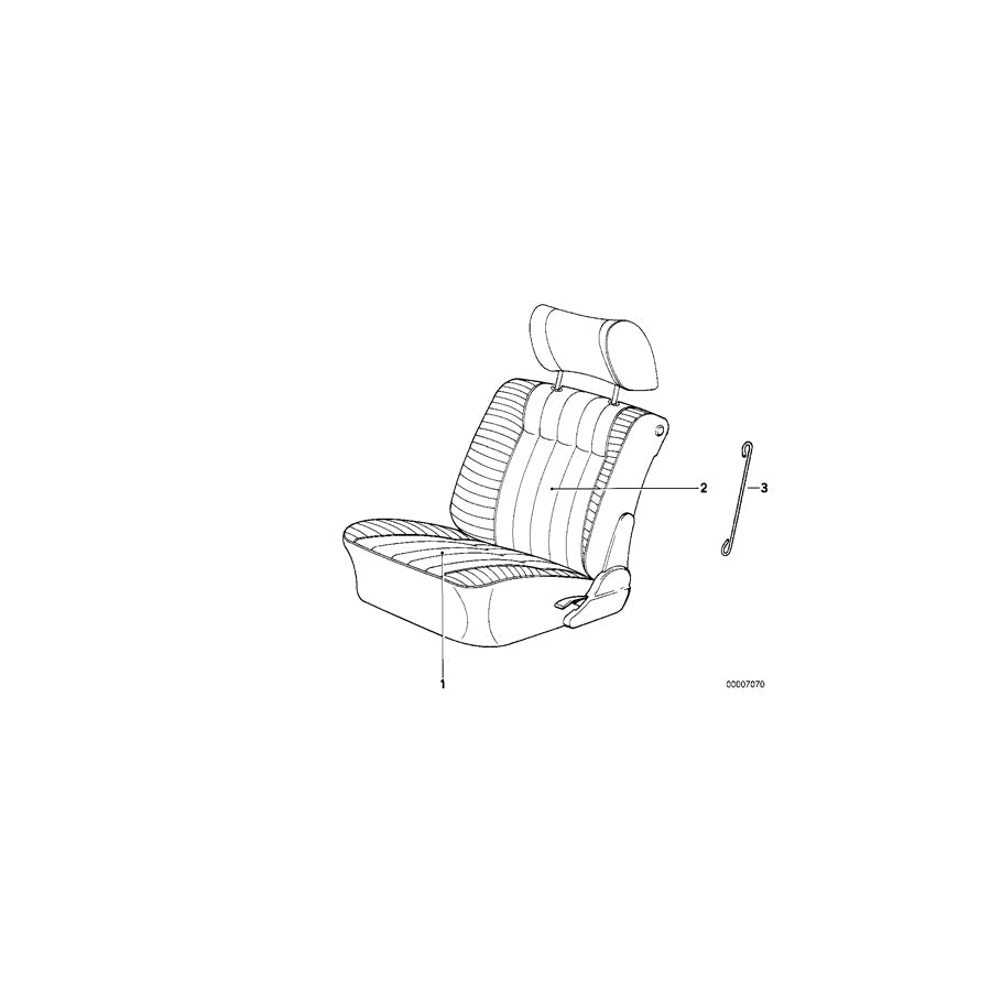 Genuine BMW 52108142866 E34 Seat Cover Cloth 0408 ULTRAMARIN (Inc. 524td, 540i & 535i) | ML Performance US Car Parts