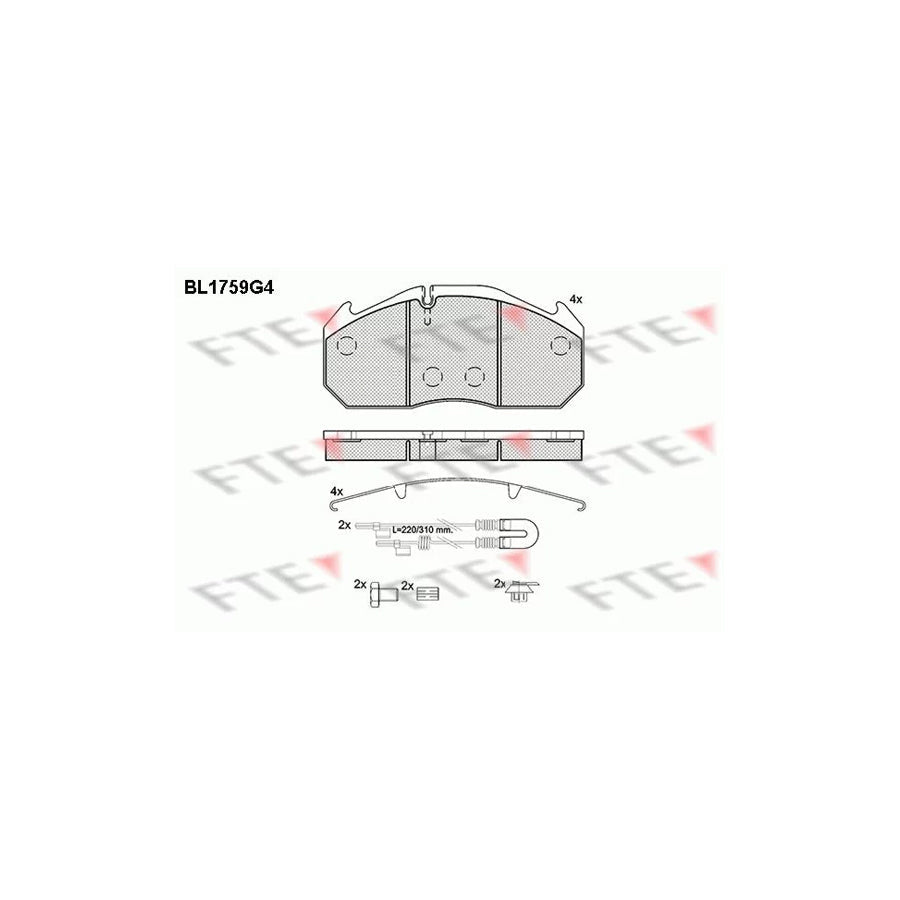 FTE Bl1759G4 Brake Pad Set