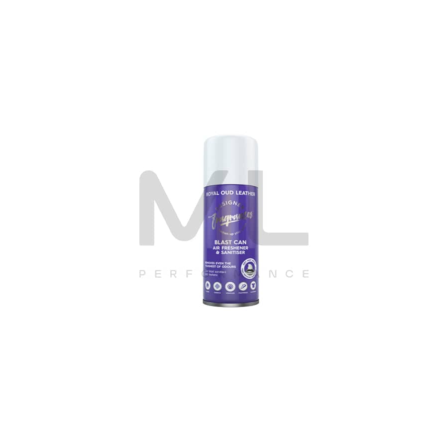 Designer Fragrances Blast Can Air Freshener & Sanitiser - Royal Oud Leather