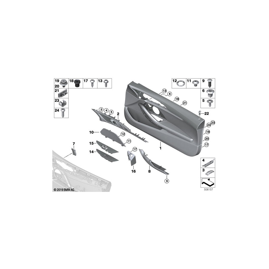 Genuine BMW 51419461712 F92 G15 G14 Accent Trim Molding, Right (Inc. M850iX, 840i & M8) | ML Performance US Car Parts