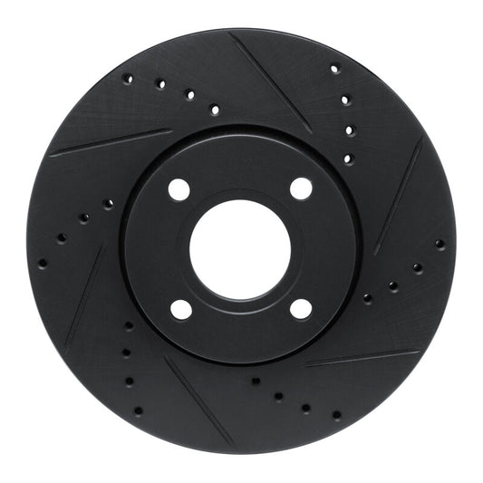 R1 Concepts R1 13-16 Ford Ecosport (Mexico) Front Right Drilled & Slotted Black Brake Rotor