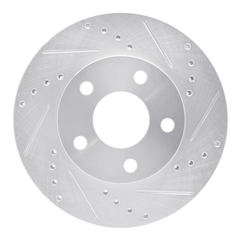 R1 Concepts R1 90-97 Buick Riviera Front Right Drilled & Slotted Silver Brake Rotor