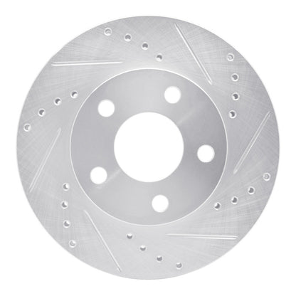 R1 Concepts R1 90-97 Buick Riviera Front Right Drilled & Slotted Silver Brake Rotor