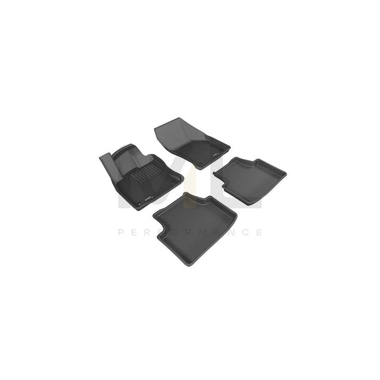 3D L1SK00801509 Floor mat set for SKODA OCTAVIA Elastomer, Front, Rear, Quantity: 4, Black