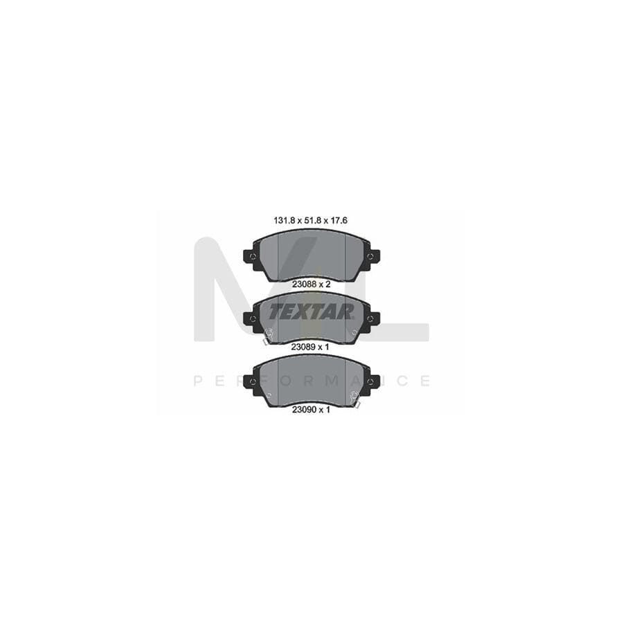 TEXTAR 2308801 Brake pad set for TOYOTA Corolla VIII Liftback (E110) with acoustic wear warning | ML Performance Car Parts