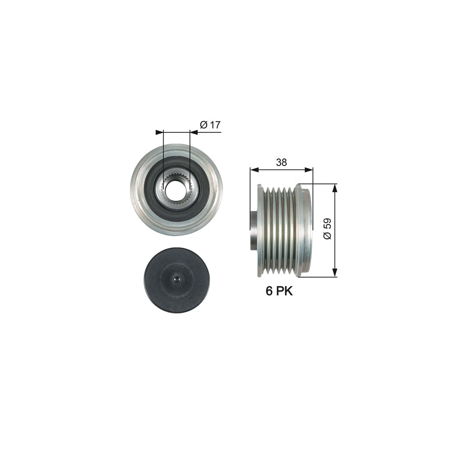 Gates OAP7177 Alternator Freewheel Clutch