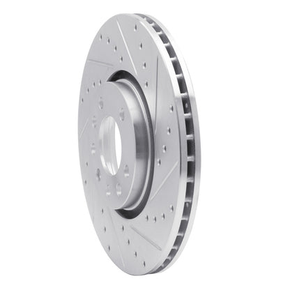R1 Concepts R1 99-10 Chevrolet ASTRA (Mexico) Front Right Drilled & Slotted Silver Brake Rotor