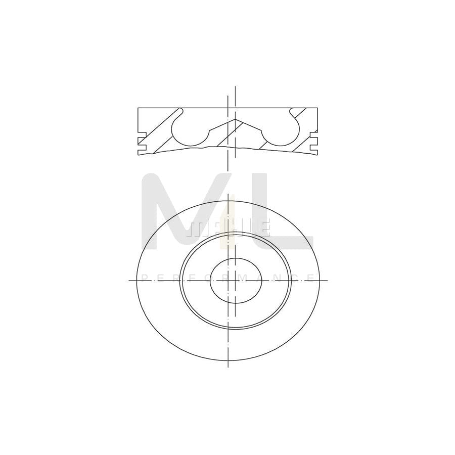 MAHLE ORIGINAL 439 02 00 Piston 135,0 mm, with piston ring carrier | ML Performance Car Parts