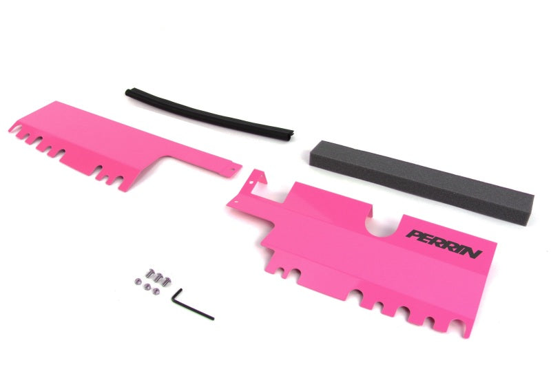 Perrin Performance PERRIN 15-21 Subaru WRX/STI Radiator Shroud (With OEM Intake Scoop) - Hyper Pink