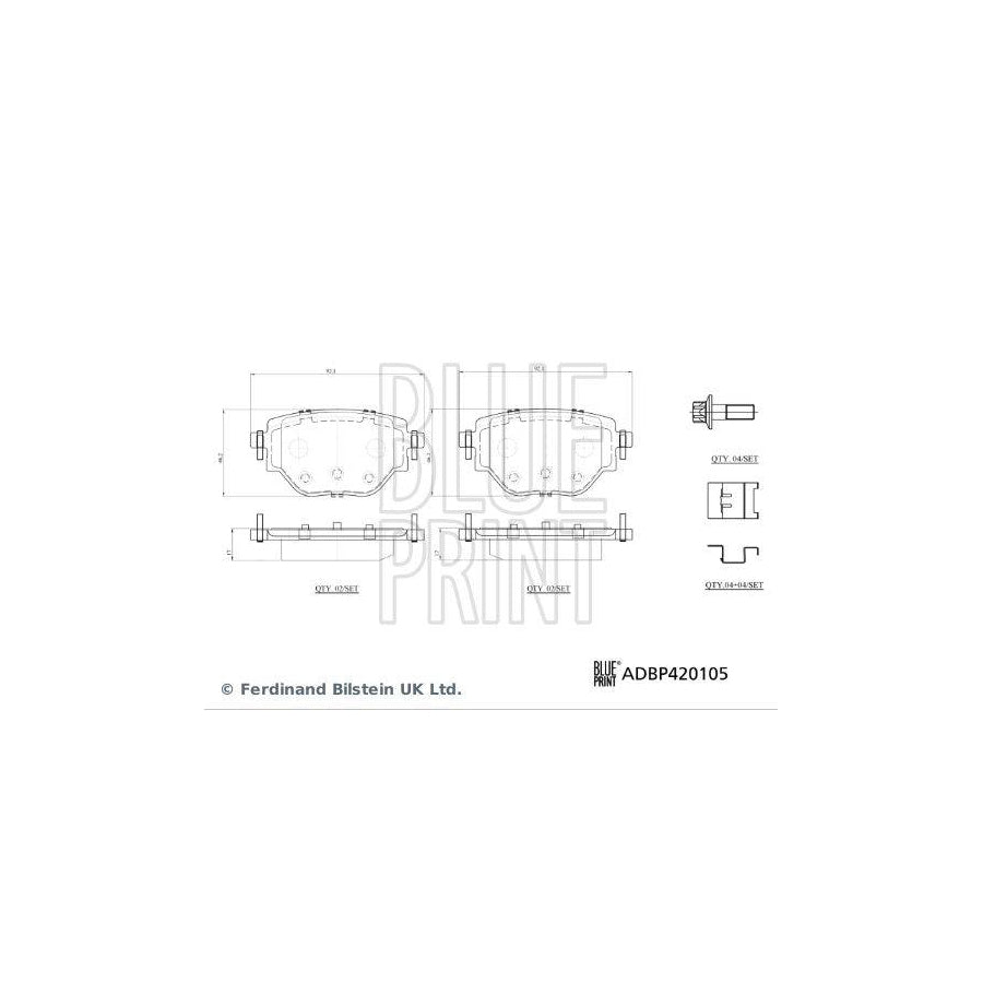 Blue Print Adbp420105 Brake Pad Set