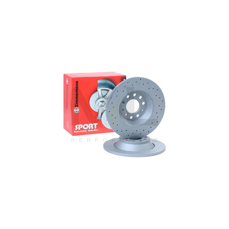 ZIMMERMANN SPORT COAT Z 100.3320.52 Brake Disc for AUDI A6 Perforated, Solid, Coated  - 1 piece
