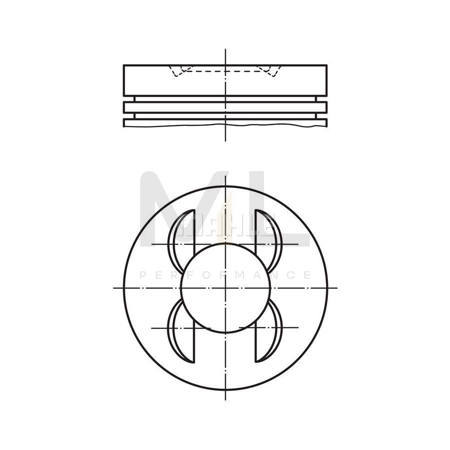MAHLE ORIGINAL 001 13 02 Piston suitable for MERCEDES-BENZ E-Class 90,4 mm | ML Performance Car Parts