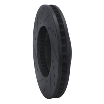 R1 Concepts R1 89-93 Toyota Pickup Front Right Drilled & Slotted Black Brake Rotor