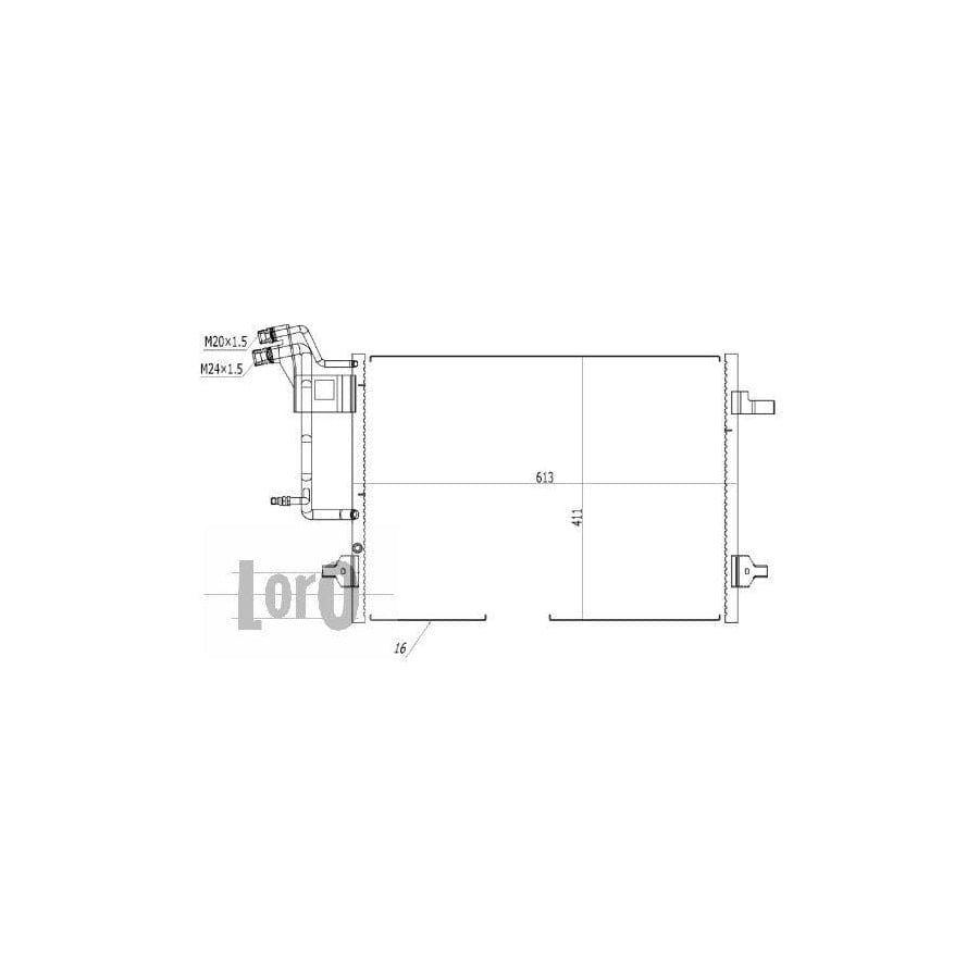 Abakus 0030160002 Air Conditioning Condenser for Audi A4