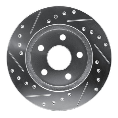 R1 Concepts R1 91-92 Dodge Monaco Front Right Drilled & Slotted Silver Brake Rotor