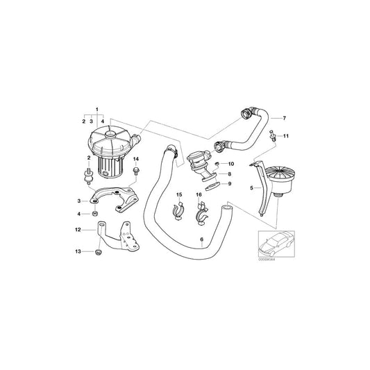 Genuine BMW 11727506380 E46 Secondary Air Pump Bracket (Inc. 316ti, 316Ci & 318Ci) | ML Performance UK Car Parts