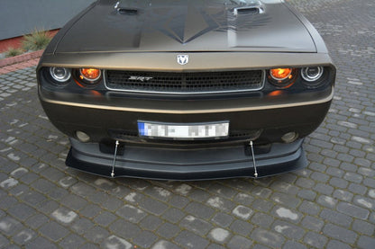 Maxton Design DO-CHL-3-SRT8-FD1T+CNCA Hybrid Front Splitter V.1 Dodge Challenger MK3 Phase-I SRT8 Coupe | ML Performance UK Car Parts