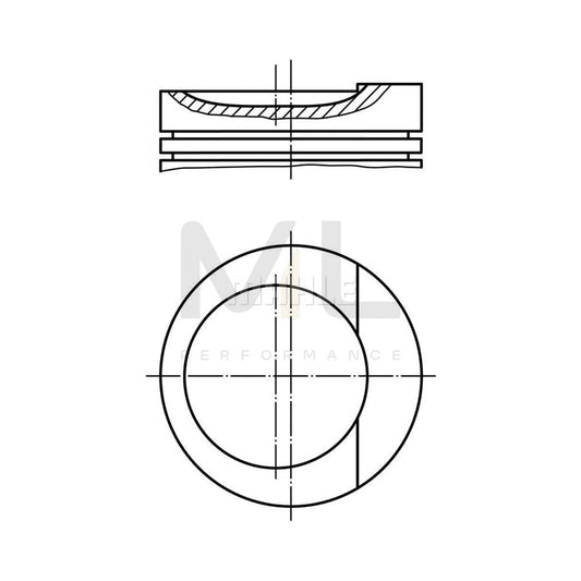 MAHLE ORIGINAL 034 79 02 Piston 81,51 mm, without cooling duct | ML Performance Car Parts
