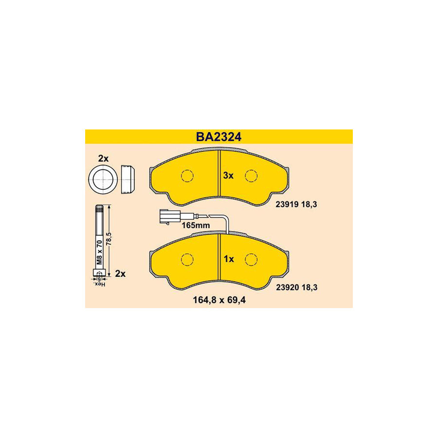 Barum Ba2324 Brake Pad Set