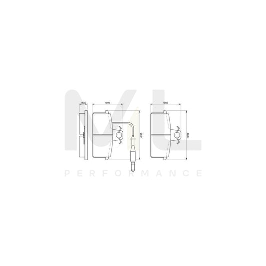 Bosch 0986424081 Brake Pad Set BP036 | ML Performance Car Parts