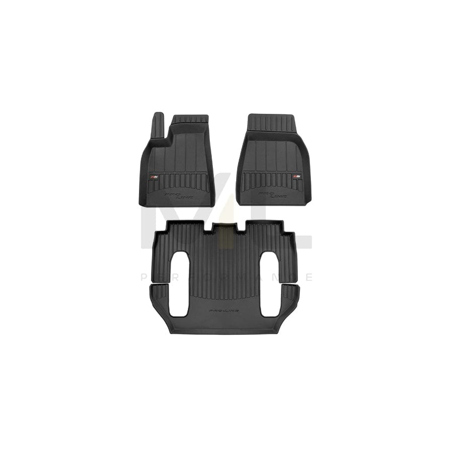 FROGUM Tailored, ProLine 3D408630 Floor mat set for TESLA Model X (5YJX) Elastomer, Front and Rear, Quantity: 3, Black, (LHD)