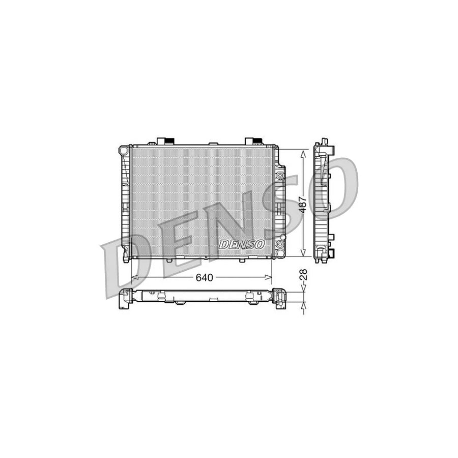 DENSO DRM17088 Engine Radiator Suitable for Mercedes-Benz E-Class