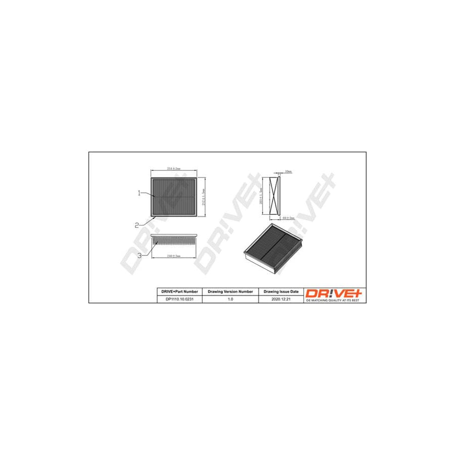 Dr!Ve+ Dp1110.10.0231 Air Filter