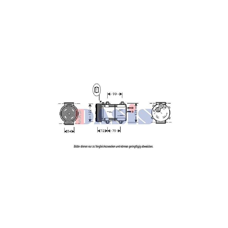 AKS Dasis 851378N Compressor, Air Conditioning