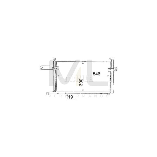 MAHLE ORIGINAL AC 240 000S Air conditioning condenser for NISSAN MICRA without dryer | ML Performance Car Parts