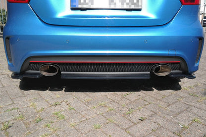 Maxton Design ME-A-176-AMGLINE-RD1T Central Rear Splitter (without vertical bars) Mercedes Benz A-Class W176 AMG-Line (Pre-Facelift) | ML Performance UK Car Parts