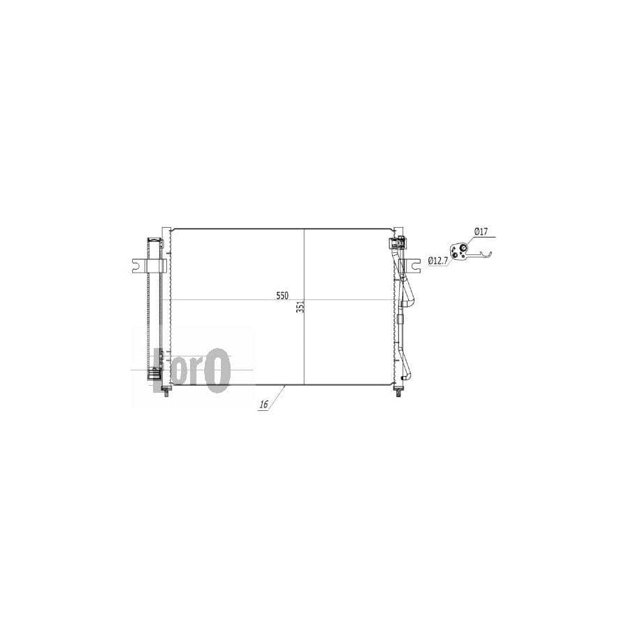 Abakus 0190160023 Air Conditioning Condenser for Hyundai Getz (Tb)