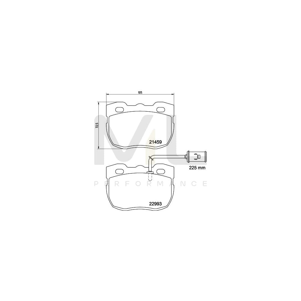 Hella 8DB 355 037-941 Brake Pad Set For Land Rover Discovery I (Lj) Incl. Wear Warning Contact