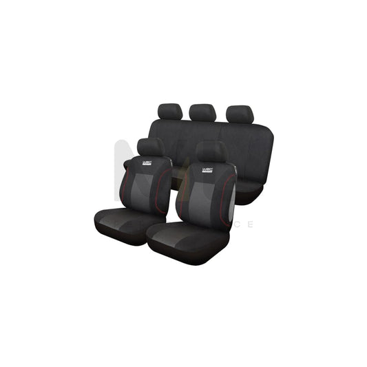 WRC 007590 Car seat cover Black, Patterned, Polyester, Front and Rear