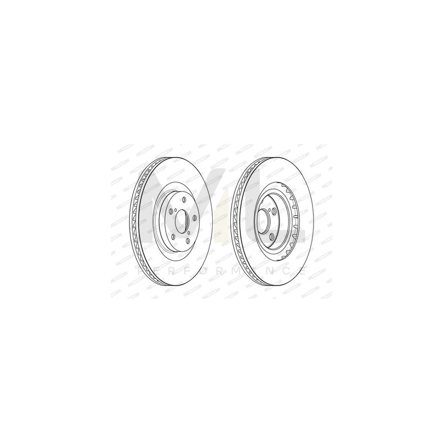 FERODO DDF2496LC-1 Brake Disc for LEXUS GS III (S19) Vented, Coated | ML Performance Car Parts