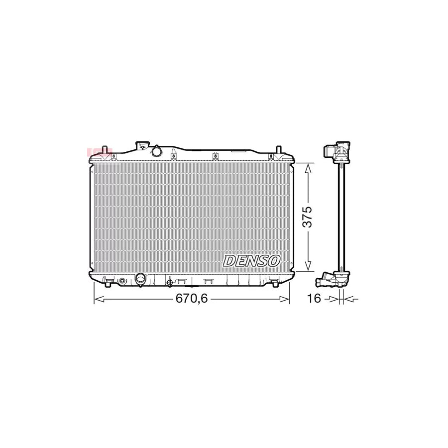 DENSO DRM40105 Engine Radiator for Honda CIVIC