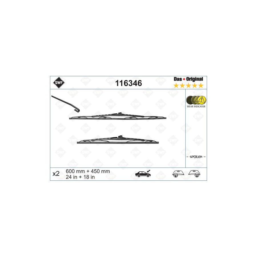 Swf Original Spoiler 116346 Wiper Blade | ML Performance US Car Parts