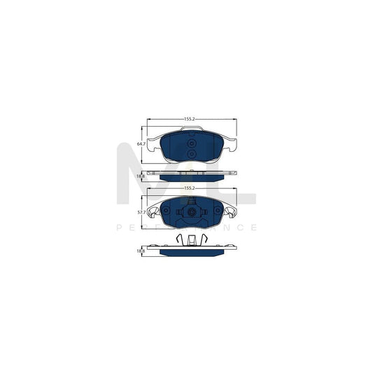 TRW Gdb1690Bte Brake Pad Set Not Prepared For Wear Indicator | ML Performance Car Parts