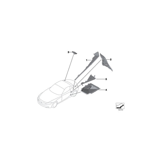 Genuine BMW 41007192736 E89 Mould. Part F Entrance Inside,Rear,Right (Inc. Z4) | ML Performance US Car Parts