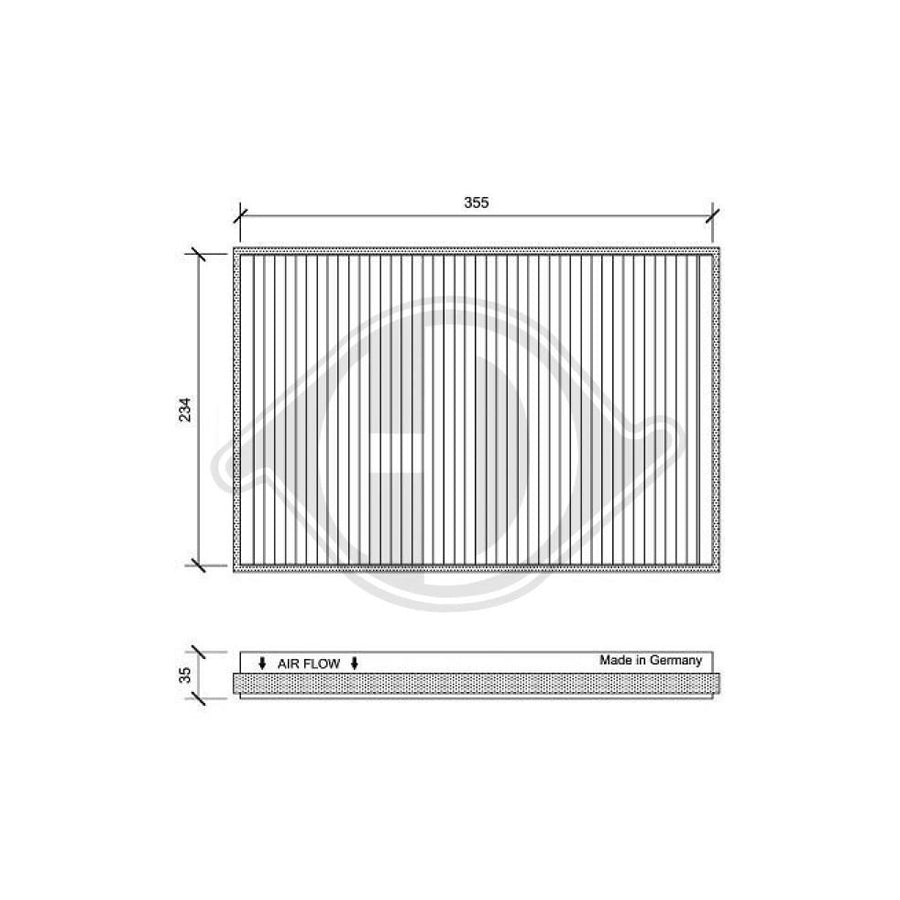 DIEDERICHS DCI0151 Pollen Filter