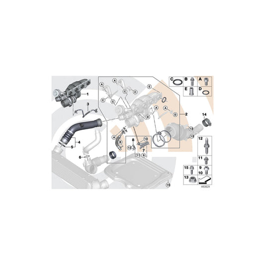 Genuine BMW 18308621875 F11 F10 F07 Muffler Clamp D=65mm (Inc. 528i, 520i & 528iX) | ML Performance US Car Parts