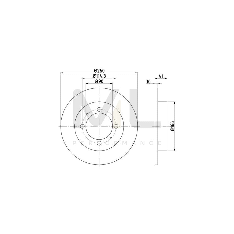 TEXTAR 92112700 Brake Disc Solid, without wheel hub, without wheel studs | ML Performance Car Parts