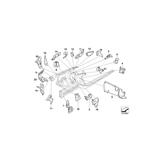Genuine BMW 41007184918 E82 E87 E93 Holder, Brake Hose, Right (Inc. 320xd, 335xi & 118i) | ML Performance US Car Parts