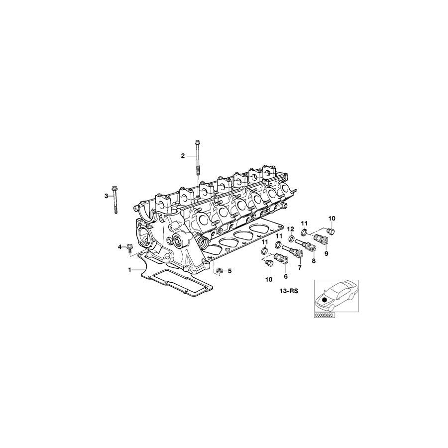 Genuine BMW 11122245484 E36 E34 Cylinder Head Gasket Asbestos-Free 1,87mm 3-LOCH (Inc. 525tds, 325td & 525td) | ML Performance US Car Parts
