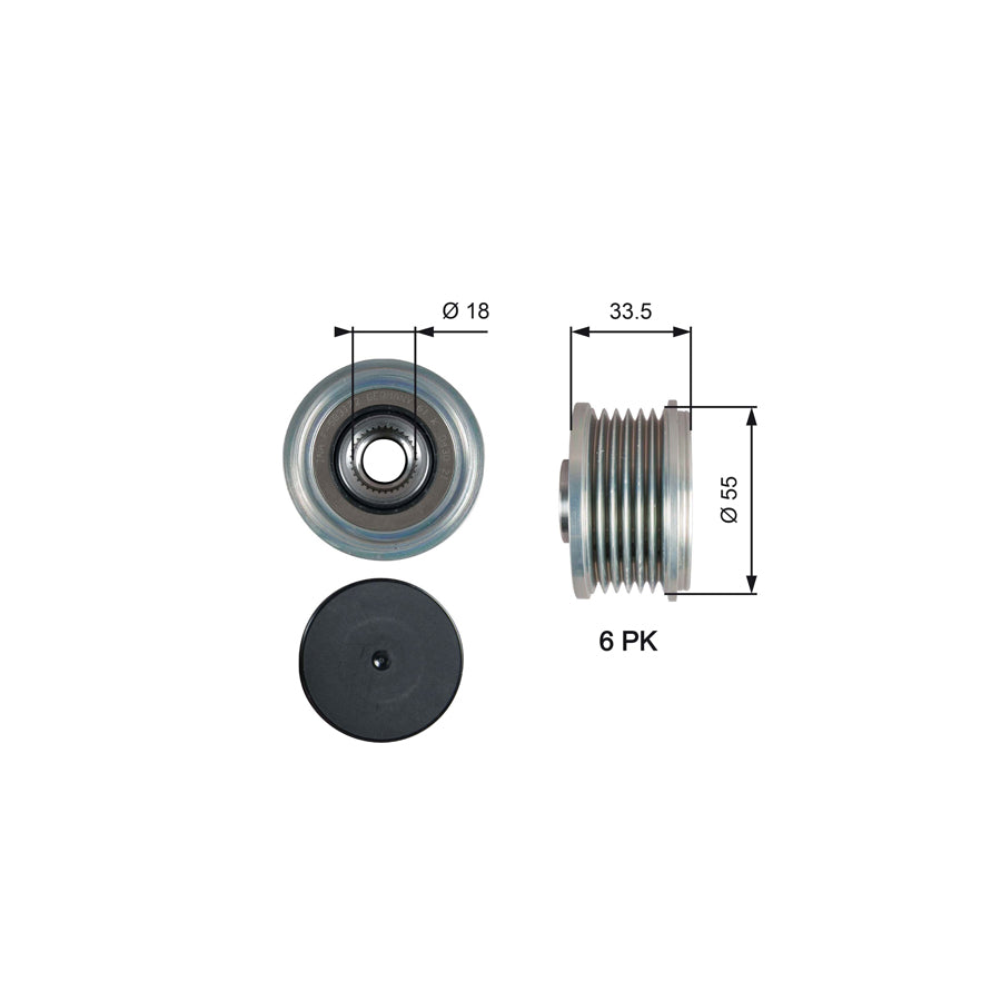 Gates OAP7216 Alternator Freewheel Clutch
