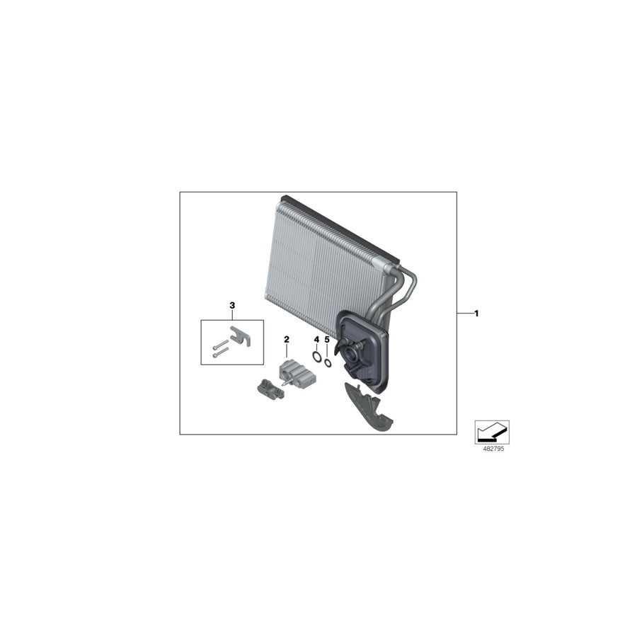 Genuine BMW 64119382873 G20 G01 Evaporator With Expansion Valve R134A (Inc. 330e & X3 30eX) | ML Performance US Car Parts
