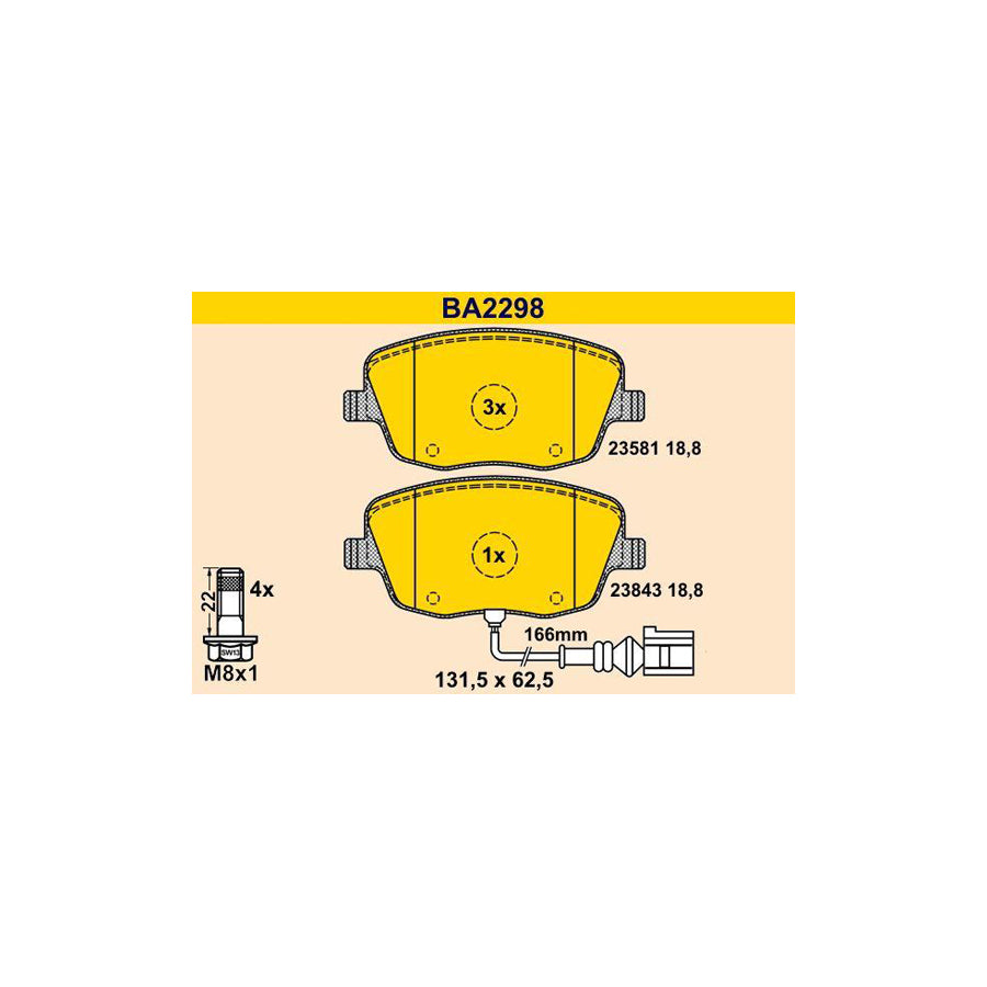Barum Ba2298 Brake Pad Set